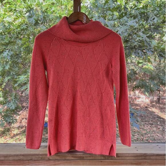 Talbots Orange Turtleneck Confetti Sweater Size XS - Picture 1 of 7